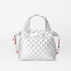 MZ Wallace Small Sutton Deluxe, Matte Silver, NWT, lightweight